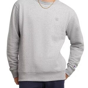 Champion Men's Light Gray Crewneck Sweater